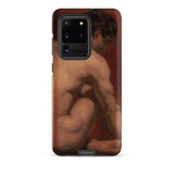 Male Nude from the Back - William Etty Samsung Case, Galaxy S20 Ultra / Matte, Phone Case Classical Painting Male Nude