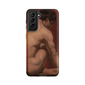 Male Nude from the Back - William Etty Samsung Case, Galaxy S21 Fe / Matte, Smartphone Case Classical Painting Male Nude