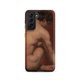 Male Nude from the Back - William Etty Samsung Case, Galaxy S21 / Matte, Smartphone Case Classical Painting Male Nude Figure