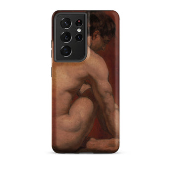 Male Nude from the Back - William Etty Samsung Case, Galaxy S21 Ultra / Matte, Smartphone Case Classical Painting Male Nude