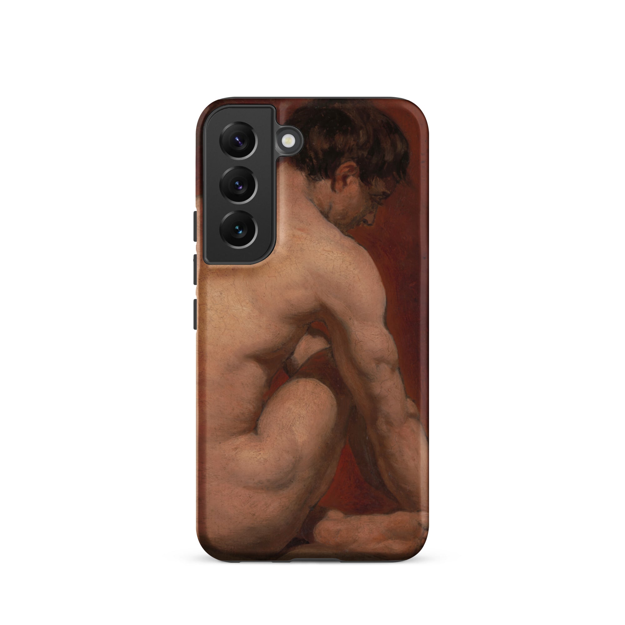 Male Nude from the Back William Etty Samsung Case, Galaxy S22 / Matte, Smartphone Case Classical Painting Seated Male Nude