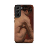 Male Nude from the Back - William Etty Samsung Case, Galaxy S22 Plus / Matte, Phone Case Classical Painting Nude Male Figure