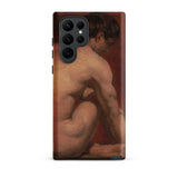 Male Nude from the Back - William Etty Samsung Case, Galaxy S22 Ultra / Matte, Smartphone Case Classical Painting Male Nude