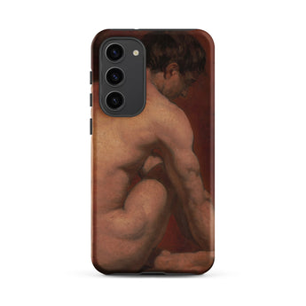 Male Nude from the Back - William Etty Samsung Case, Galaxy S23 Plus / Matte, Smartphone Case Classical Painting Male Figure