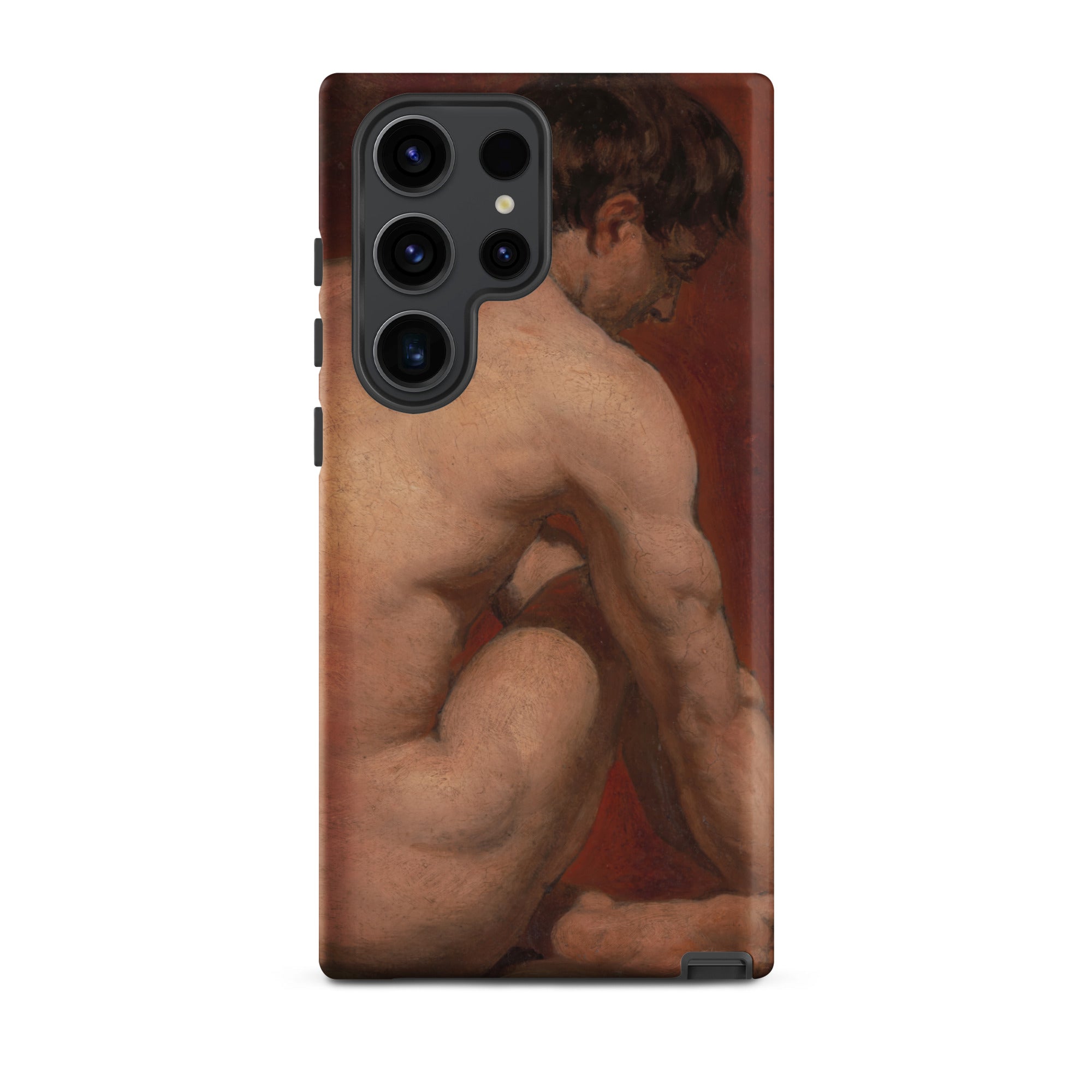 Male Nude from the Back William Etty Samsung Case, Galaxy S23 Ultra / Matte, Smartphone Case Classical Painting Male Figure