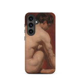 Male Nude from the Back - William Etty Samsung Case, Galaxy S24 / Matte, Smartphone Case Classical Painting Male Nude Figure