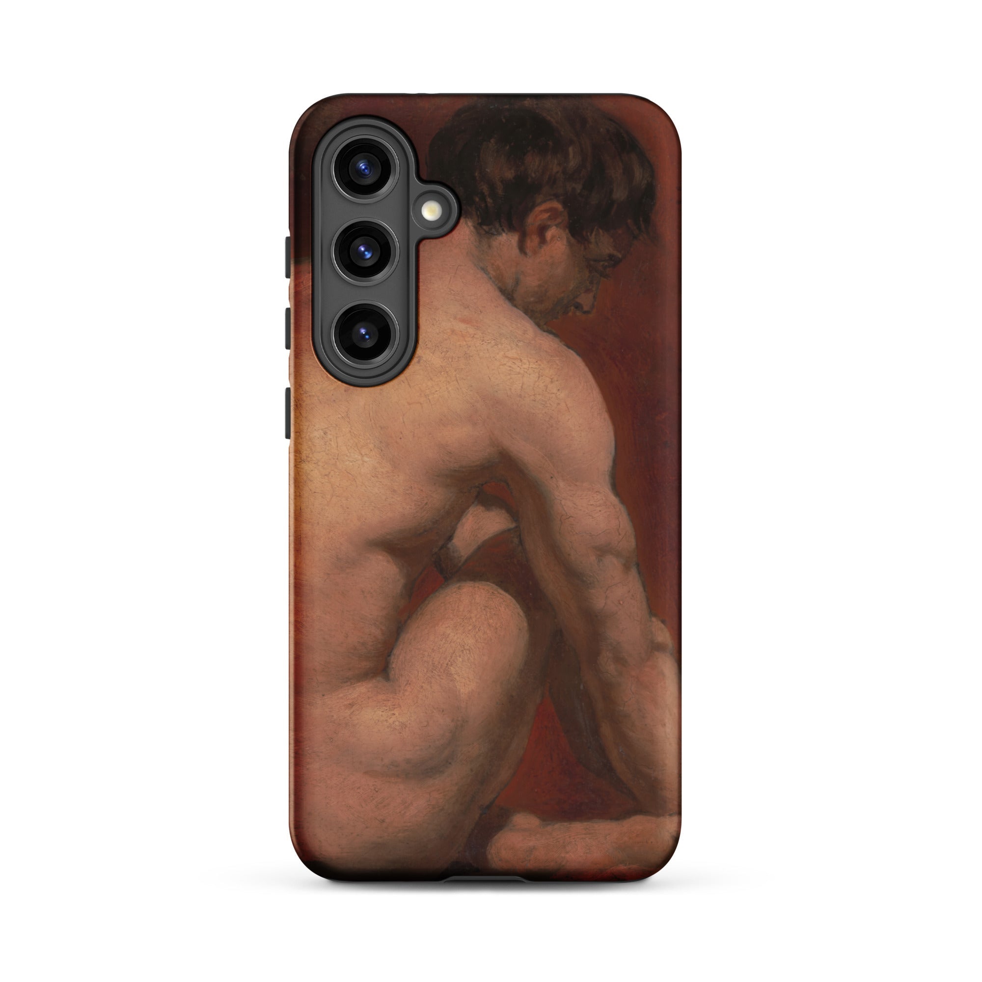 Male Nude from the Back William Etty Samsung Case, Galaxy S24 Plus / Matte, Smartphone Case Classical Painting Male Nude