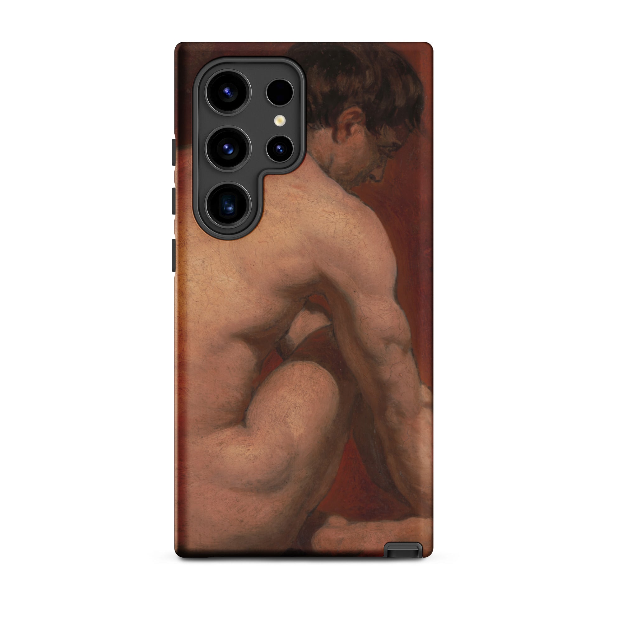Male Nude from the Back William Etty Samsung Case, Galaxy S24 Ultra / Matte, Smartphone Case Classical Painting Male Nude Figure