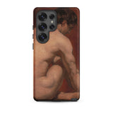 Male Nude from the Back - William Etty Samsung Case, Galaxy S25 Ultra / Matte, Smartphone Case Classical Painting Male Nude