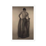 Male Nude Draped in Vetti - Lionel Wendt Queer Art Print, Artistic Black White Photograph Nude Figure Draped Fabric