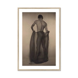 Male Nude Draped in Vetti - Lionel Wendt Queer Art Print, Artistic Black White Photograph Nude Figure’s Draped Fabric