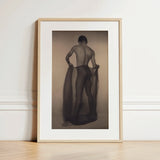 Male Nude Draped in Vetti - Lionel Wendt Queer Art Print / Canvas, 12x18’’ / 31x46cm / Natural Frame / Matboard, Posters Prints & Visual