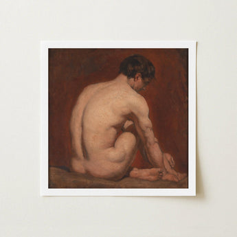 Male Nude from the Back - William Etty Art Print / Canvas Framed Reproduction Classical Oil Painting Figure Etty’s, Gay, Prints