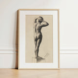 Male Nude - Gustav Klimt Fine Art Print / Canvas, 12x18’’ / 31x46cm / Natural Frame / Matboard, Posters Prints & Visual Artwork, Toby Leon
