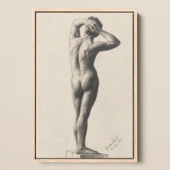 Male Nude - Gustav Klimt Fine Art Print / Canvas, 12x18’’ / 31x46cm / Natural Frame, Posters Prints & Visual Artwork, Toby Leon