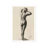 Male Nude - Gustav Klimt Fine Art Print / Canvas Nude Male Figure Study Gustav Klimt Fine, Fine Art Print,