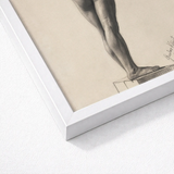 Framed Pencil Sketch Nude Male Figure’s Legs Feet Gustav Klimt Fine, Art Print