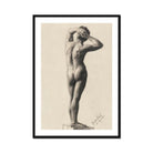 Male Nude - Gustav Klimt Fine Art Print, Framed Nude Figure