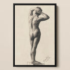 Male Nude - Gustav Klimt Framed Canvas, Framed Nude Figure