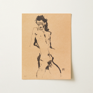 Male Nude Lithograph - Egon Schiele Art Print / Canvas, 12x16’’ / 31x41cm / Unframed / no Border, Posters Prints & Visual Artwork, Toby Leon