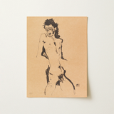 Male Nude Lithograph - Egon Schiele Art Print / Canvas, 12x16’’ / 31x41cm / Unframed / no Border, Posters Prints & Visual Artwork, Toby Leon