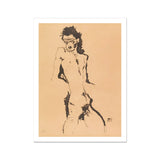 Male Nude Lithograph - Egon Schiele Art Print, Expressionist Nude