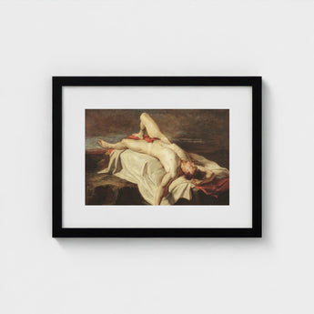 Male Nude Lying on a Shroud Rocks - William Etty Fine Art Print / Canvas, Prints