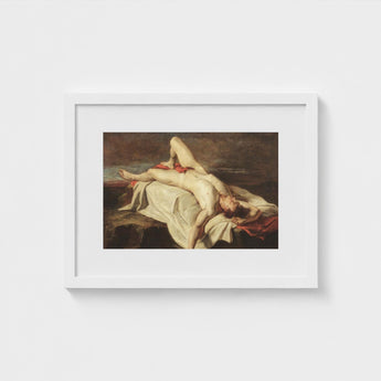 Male Nude Lying on a Shroud Rocks - William Etty Fine Art Print / Canvas, Prints
