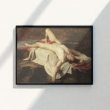 Black-framed Reproduction Classical Painting Death Socrates Jacques-louis David William Etty Fine, Art, Print