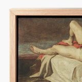 Framed Canvas Print Classical Painting Bare Legs Draped William Etty Fine, Art