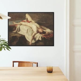 Male Nude Lying on a Shroud on Rocks - William Etty Fine Art Print / Canvas, William Etty Fine, Etty Fine Art, Fine Art Print