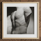 Male Nude Marble Torso Art Print / Canvas, 12x12’’ / 31x31cm / Natural Frame / Matboard, Posters Prints & Visual Artwork, Toby Leon