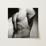 Male Nude Marble Torso Art Print / Canvas, 12x12’’ / 31x31cm / Unframed / no Border, Posters Prints & Visual Artwork, Toby Leon