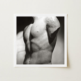 Male Nude Marble Torso Art Print / Canvas, Roman Fragment, Black-and-white Photography Collapses, Hadrianic Sculptor’s Studio, Prints
