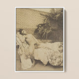 Male Nude Reclining - Vincenzo Galdi Fine Art Print / Canvas, 12x16’’ / 31x41cm / White Frame, Posters Prints & Visual Artwork, Toby Leon