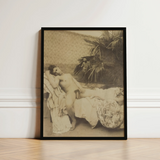 Male Nude Reclining - Vincenzo Galdi Fine Art Print / Canvas Black-framed Sepia-toned Figure Outdoor Palm Galdi’s 19th-century, Prints
