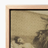 Male Nude Reclining - Vincenzo Galdi Fine Art Print / Canvas Sepia-toned Figure Palm Trees Framed Light Galdi’s 19th-century, Prints