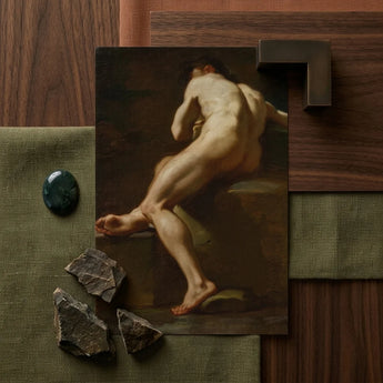 Male Nude Seen from Behind - Ubaldo Gandolfi Fine Art Print / Canvas Classical Oil Painting Figure Dynamic Pose, Celestial Constellation