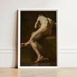 Male Nude Seen from Behind - Ubaldo Gandolfi Fine Art Print / Canvas Framed Classical Painting Figure Dynamic Pose, Celestial Constellation