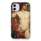 Male Nude Standard Bearer - William Etty Iphone Case, 11 / Matte, Phone Case Classical Nude Male Figure Painting