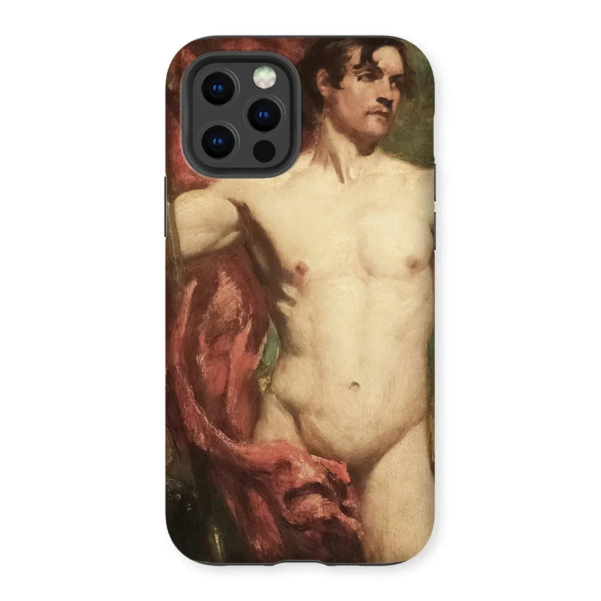 Male Nude Standard Bearer - William Etty Iphone Case, 12 Pro / Matte, Phone Case Classical Nude Male Figure Painting