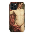 Male Nude Standard Bearer - William Etty Iphone Case, 12 Pro Max / Matte, Phone Case Classical Nude Male Figure Painting Red