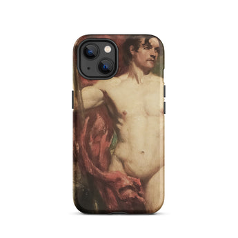 Male Nude Standard Bearer - William Etty Iphone Case, 13 / Matte, Phone Case Classical Art