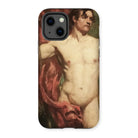 Male Nude Standard Bearer - William Etty Iphone Case, 13 / Matte, Phone Case Classical Nude Male Figure Painting Red