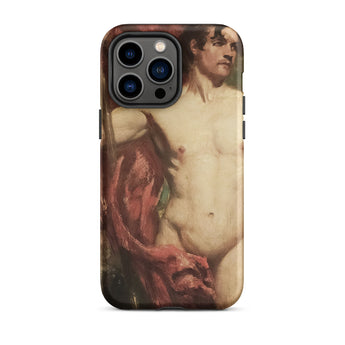 Male Nude Standard Bearer - William Etty Iphone Case, 14 Pro Max / Matte, Phone Case Classical Art