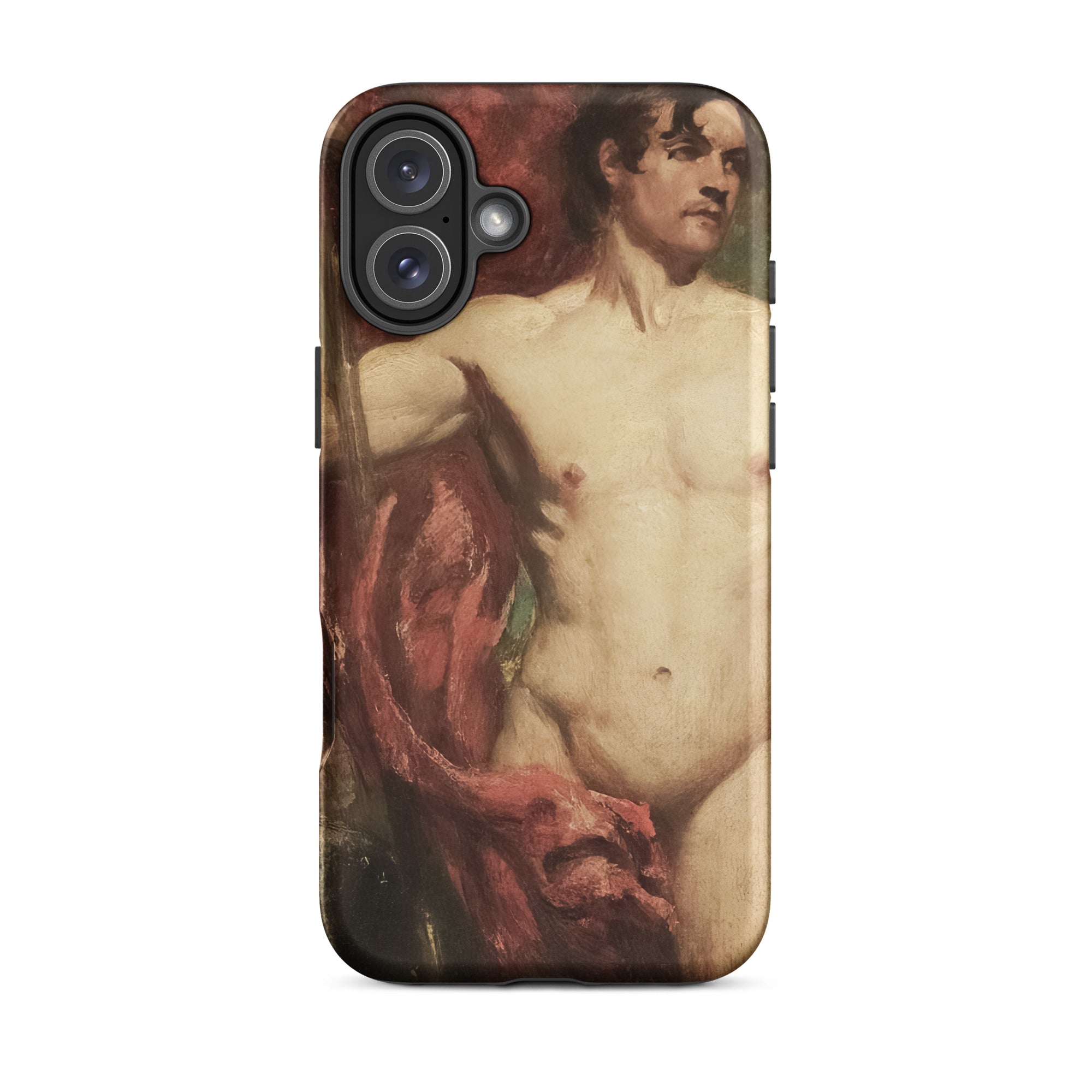Male Nude Standard Bearer William Etty Iphone Case, 16 Plus / Matte, Phone Case Nude Male Figure Art