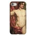 Male Nude Standard Bearer - William Etty Iphone Case, 8 / Matte, Phone Case Classical Nude Male Figure Painting Red