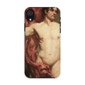 Male Nude Standard Bearer - William Etty Iphone Case, Xr / Matte, Phone Case Classical Nude Painting Male Figure Red