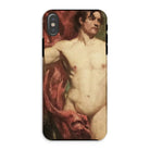 Male Nude Standard Bearer - William Etty Iphone Case, Xs / Matte, Phone Case Classical Nude Painting Male Figure Red