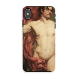 Male Nude Standard Bearer - William Etty Iphone Case, Xs Max / Matte, Phone Case Classical Nude Male Figure Painting